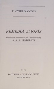Cover of Remedia amoris