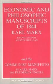 Cover of Economic and Philosophic Manuscripts of 1844