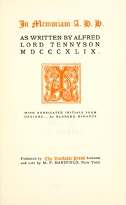 Cover of In Memoriam A.H.H.